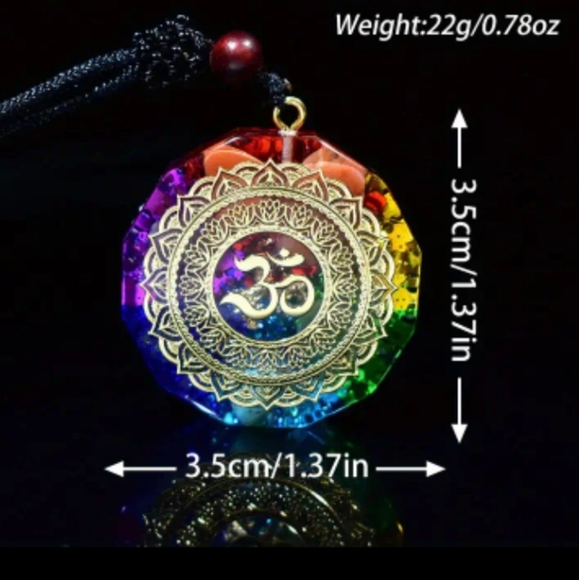 OM 🕉 Organite Chakra Energy Keychain Bag 👜🎒 Charm ~ Protect Purify Reiki - Picture 2 of 12